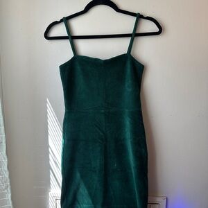 Forever 21 Emerald Green Velvet Slip Dress